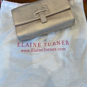 Elaine Turner Gold Clutch/Shoulder Bag